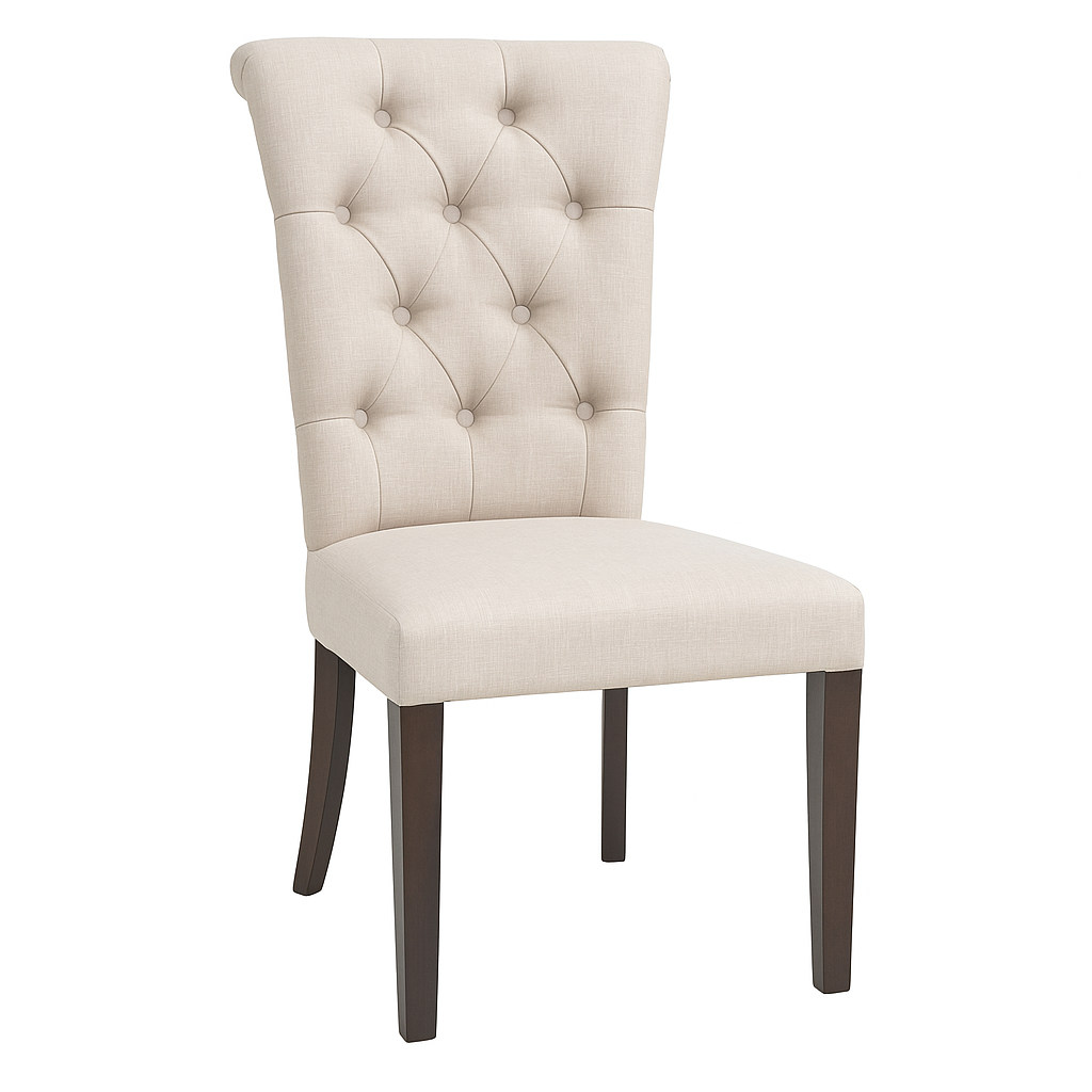 Sandshell Royal Dining Chairs – High Back Upholstered Seating with Solid Teak Frame | Luxury Dining Furniture UK