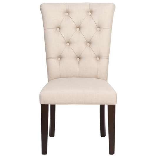 Sandshell Royal Dining Chairs – High Back Upholstered Seating with Solid Teak Frame | Luxury Dining Furniture UK