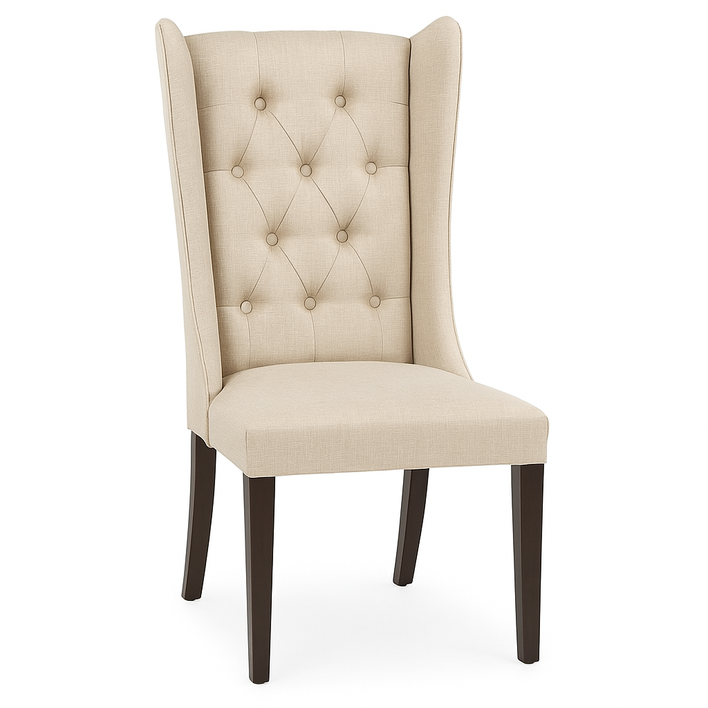 Royal Wingback Dining Chairs – High Back Upholstered Seating in