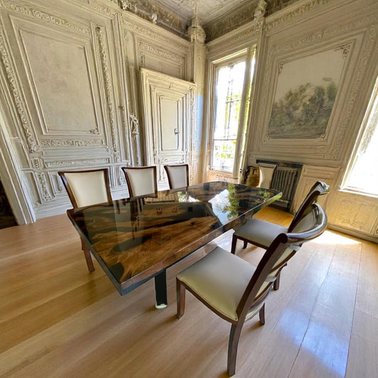 Tiger’s Eye-Van Java Furniture UK-Hardwood & Resin Table by Van Java Furniture UK