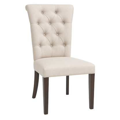 Sandshell Royal Dining Chairs – High Back Upholstered Seating with Solid Teak Frame | Luxury Dining Furniture UK